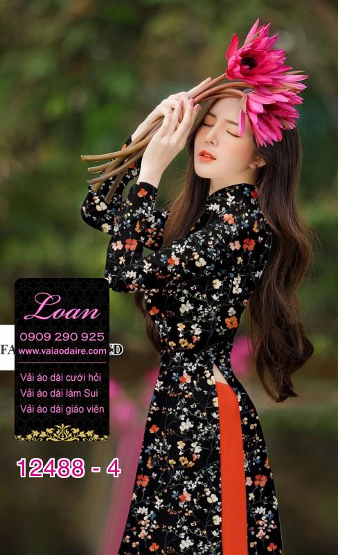 Vải áo dài hoa nhí đẹp