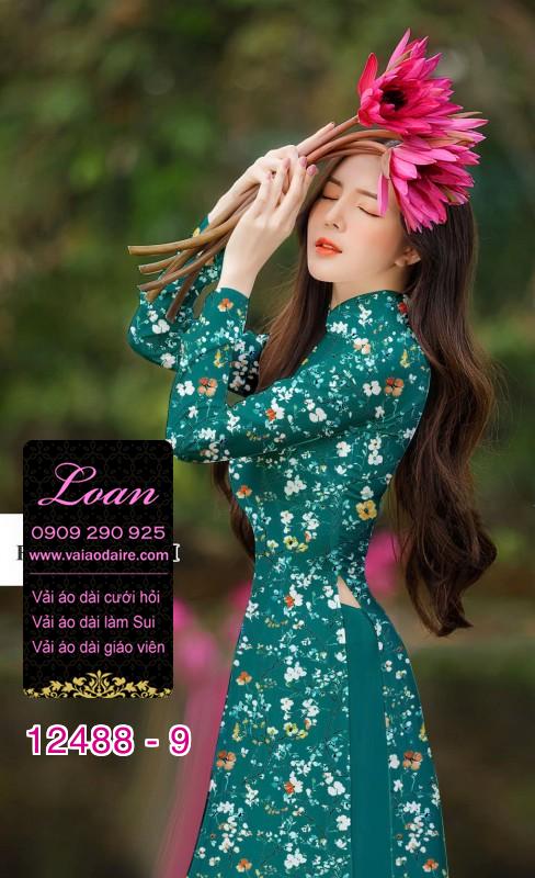 Vải áo dài hoa nhí đẹp