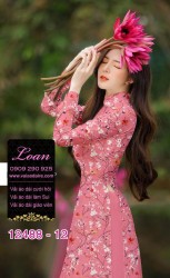 Vải áo dài hoa nhí đẹp