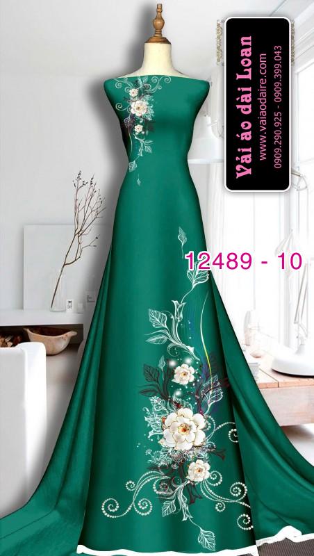Vải áo dài hoa in 3D