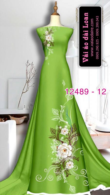 Vải áo dài hoa in 3D