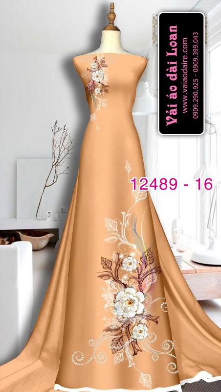 Vải áo dài hoa in 3D