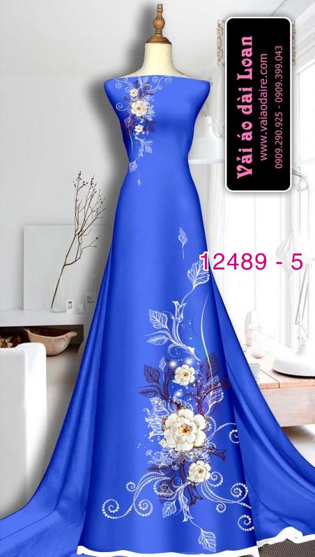 Vải áo dài hoa in 3D