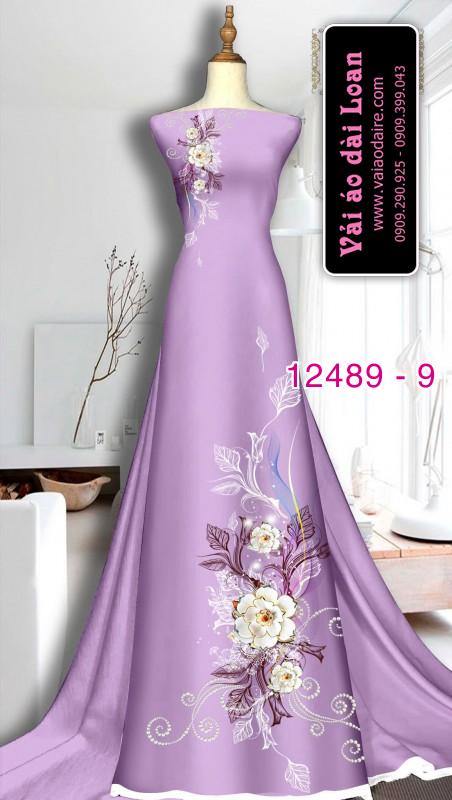 Vải áo dài hoa in 3D