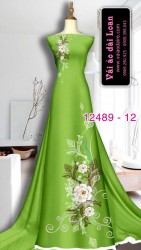 Vải áo dài hoa in 3D