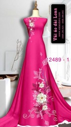 Vải áo dài hoa in 3D