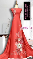 Vải áo dài hoa in 3D
