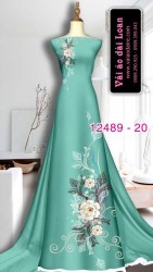 Vải áo dài hoa in 3D