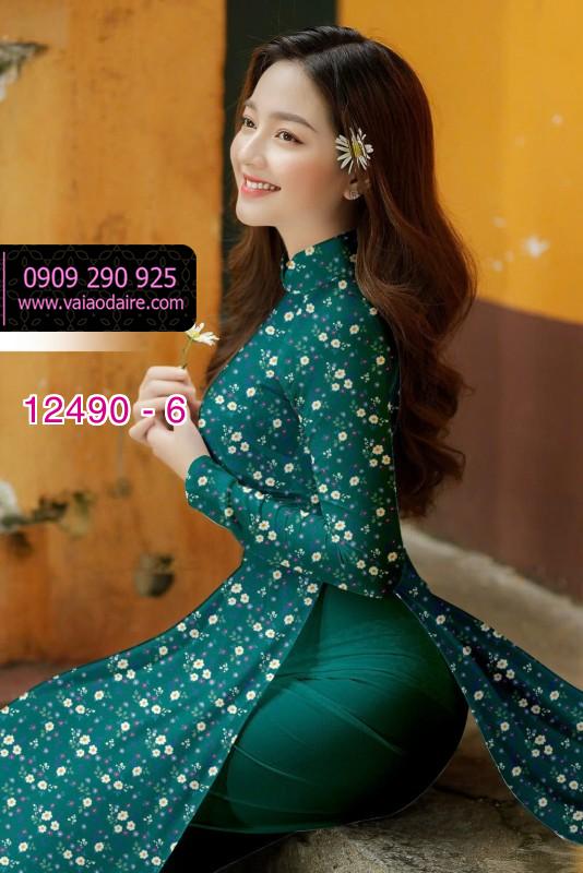 Vải áo dài hoa nhí đẹp