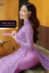 Vải áo dài hoa nhí đẹp