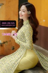 Vải áo dài hoa nhí đẹp