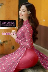 Vải áo dài hoa nhí đẹp