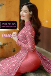 Vải áo dài hoa nhí đẹp