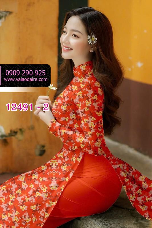 Vải áo dài hoa nhí đẹp