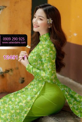 Vải áo dài hoa nhí đẹp-DT 12491