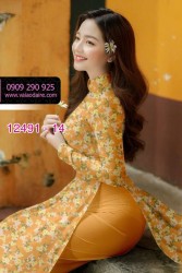 Vải áo dài hoa nhí đẹp