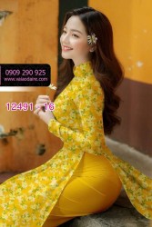 Vải áo dài hoa nhí đẹp
