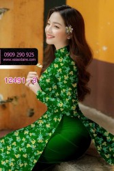 Vải áo dài hoa nhí đẹp