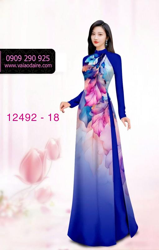 Vải áo dài hoa in 3D