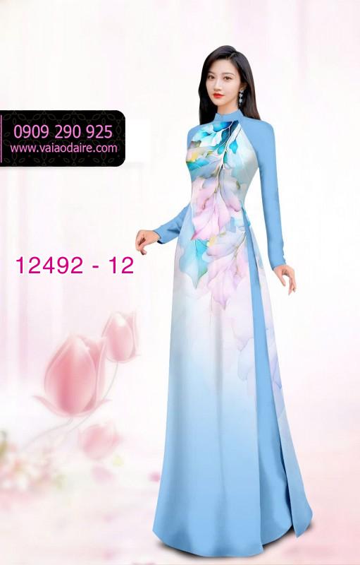 Vải áo dài hoa in 3D