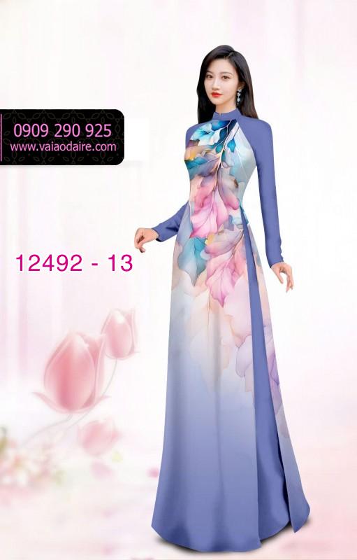 Vải áo dài hoa in 3D