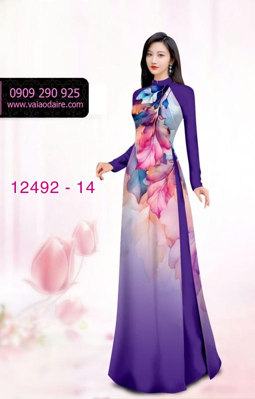 Vải áo dài hoa in 3D