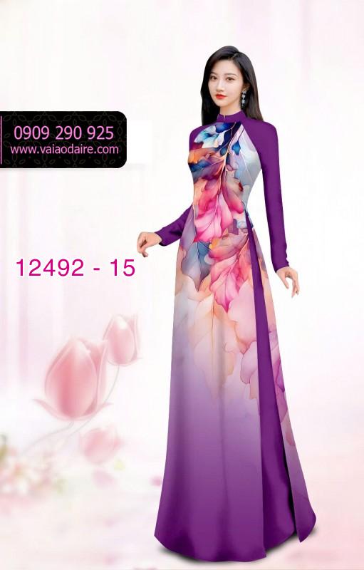 Vải áo dài hoa in 3D