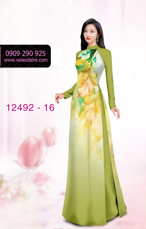 Vải áo dài hoa in 3D