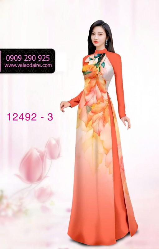 Vải áo dài hoa in 3D