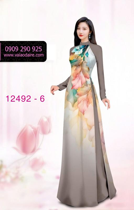 Vải áo dài hoa in 3D