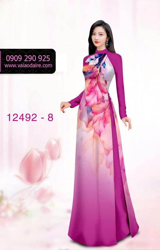 Vải áo dài hoa in 3D