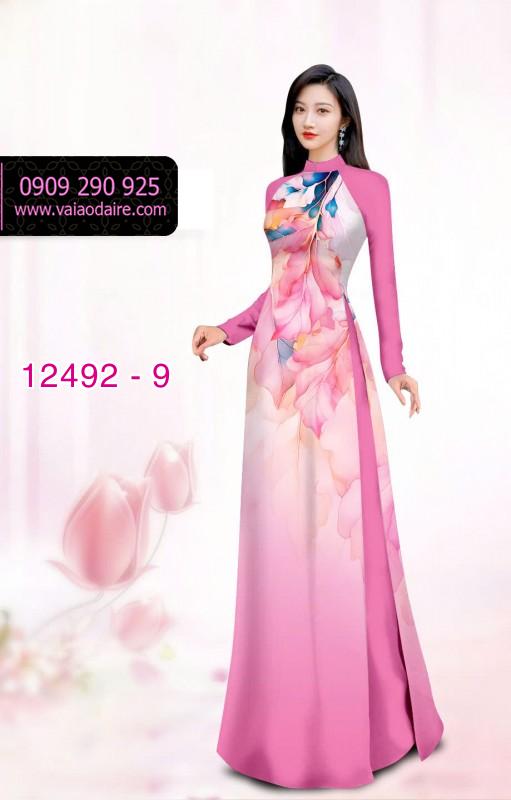 Vải áo dài hoa in 3D