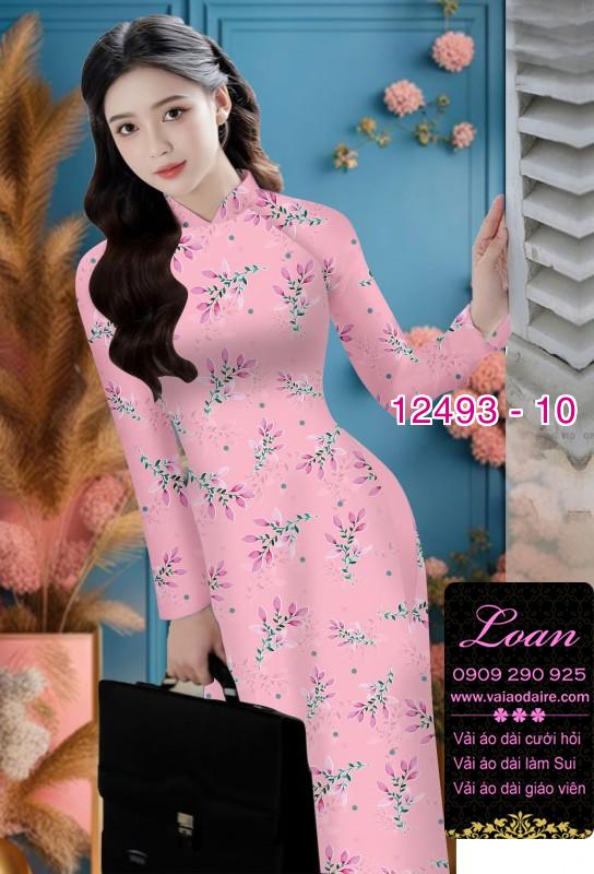Vải áo dài hoa nhỏ nguyên áo