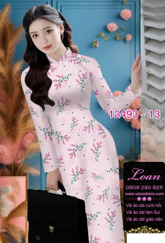 Vải áo dài hoa nhỏ nguyên áo
