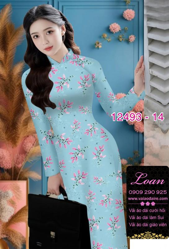 Vải áo dài hoa nhỏ nguyên áo