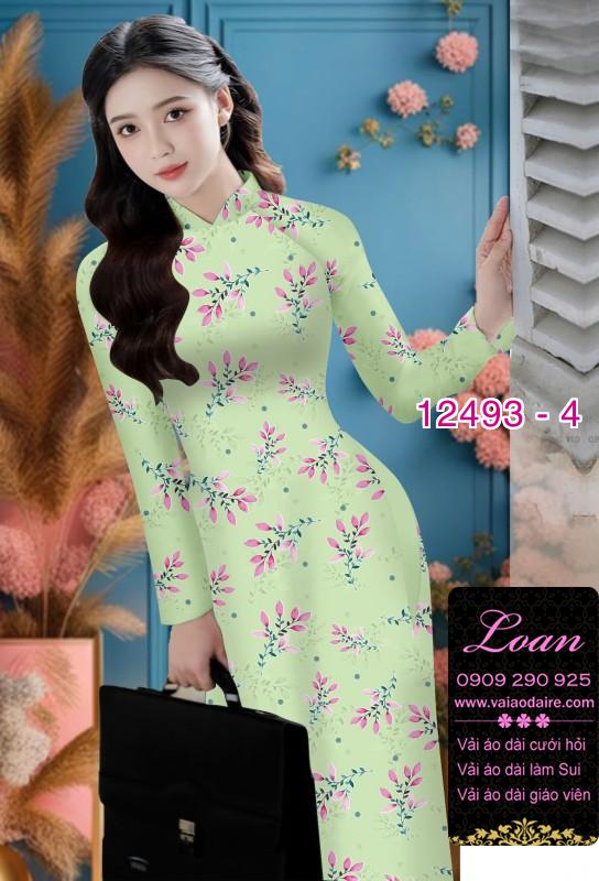 Vải áo dài hoa nhỏ nguyên áo