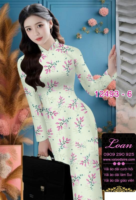 Vải áo dài hoa nhỏ nguyên áo
