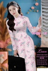 Vải áo dài hoa nhỏ nguyên áo