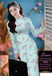 Vải áo dài hoa nhỏ nguyên áo