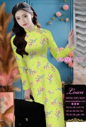 Vải áo dài hoa nhỏ nguyên áo