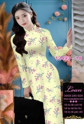 Vải áo dài hoa nhỏ nguyên áo