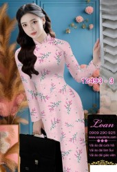 Vải áo dài hoa nhỏ nguyên áo