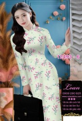 Vải áo dài hoa nhỏ nguyên áo