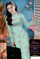 Vải áo dài hoa nhỏ nguyên áo