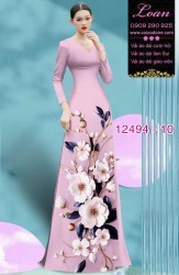 Vải áo dài hoa in 3D cực đẹp