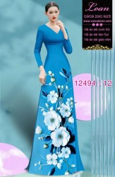 Vải áo dài hoa in 3D cực đẹp
