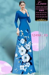 Vải áo dài hoa in 3D cực đẹp