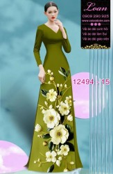 Vải áo dài hoa in 3D cực đẹp