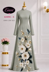 Vải áo dài hoa in 3D cực đẹp