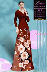 Vải áo dài hoa in 3D cực đẹp